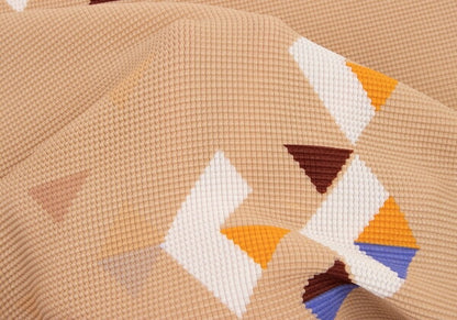 ISSEY MIYAKE me Triangle Print French T-Shirt Beige Size F