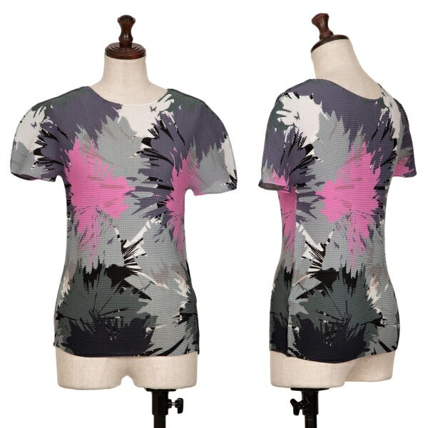 ISSEY MIYAKE me Splash Print Pleats T-Shirt Size F