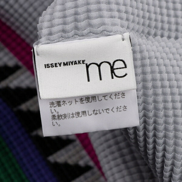 ISSEY MIYAKE me Print Stretch Pleats T-Shirt Gray Size F