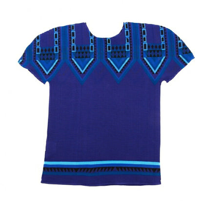 ISSEY MIYAKE me Printed Pleated T-Shirt Purple Size F