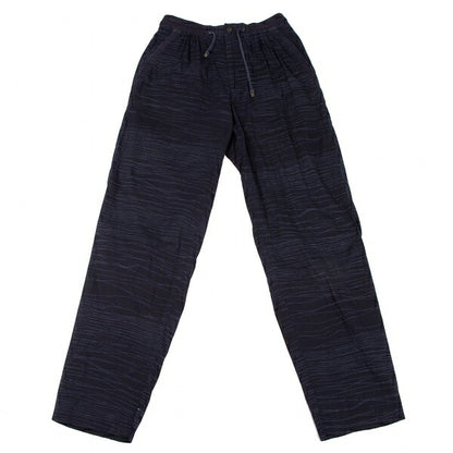 ISSEY MIYAKE MEN Cotton Random Stripe Pants Navy Size XL