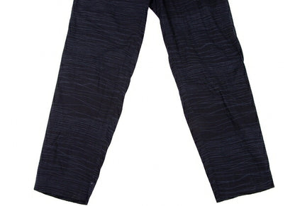 ISSEY MIYAKE MEN Cotton Random Stripe Pants Navy Size XL