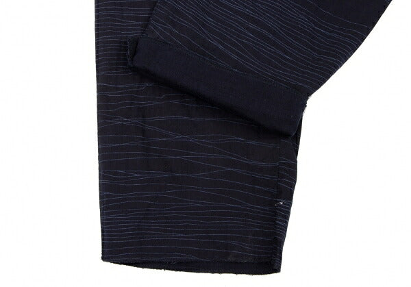 ISSEY MIYAKE MEN Cotton Random Stripe Pants Navy Size XL