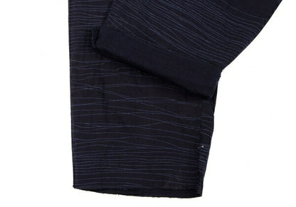 ISSEY MIYAKE MEN Cotton Random Stripe Pants Navy Size XL