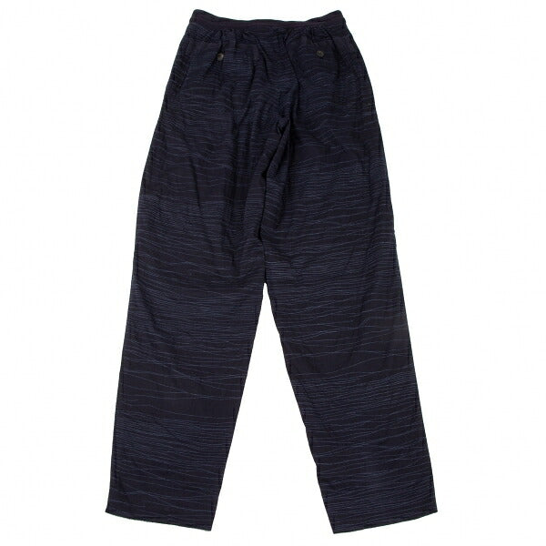 ISSEY MIYAKE MEN Cotton Random Stripe Pants Navy Size XL