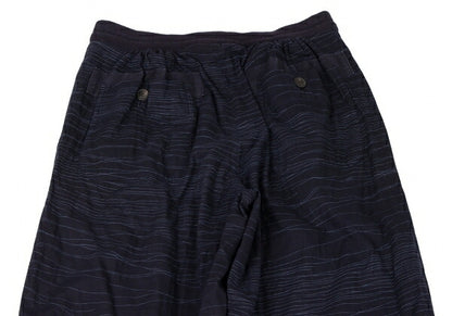ISSEY MIYAKE MEN Cotton Random Stripe Pants Navy Size XL