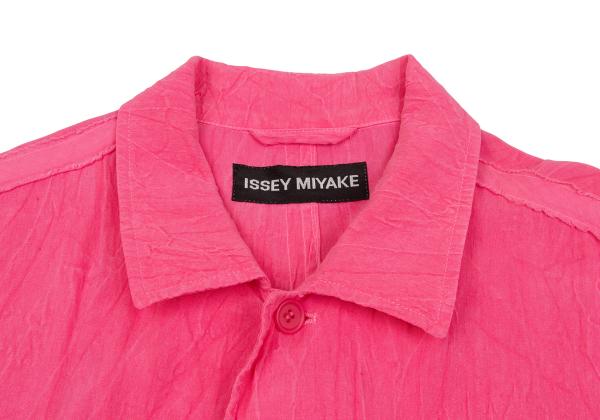 ISSEY MIYAKE MEN Wrinkle Cut-Off Tape Jacket Pink Size 3