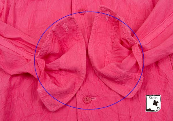 ISSEY MIYAKE MEN Wrinkle Cut-Off Tape Jacket Pink Size 3