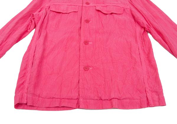 ISSEY MIYAKE MEN Wrinkle Cut-Off Tape Jacket Pink Size 3