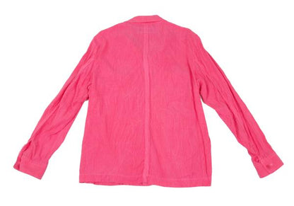 ISSEY MIYAKE MEN Wrinkle Cut-Off Tape Jacket Pink Size 3