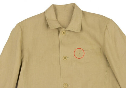 ISSEY MIYAKE MEN Linen Punching Stitch Jacket Beige Size M