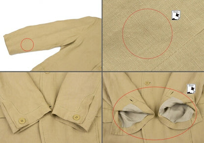 ISSEY MIYAKE MEN Linen Punching Stitch Jacket Beige Size M