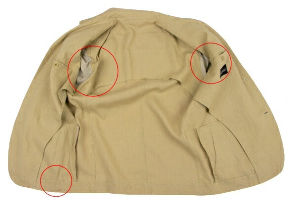 ISSEY MIYAKE MEN Linen Punching Stitch Jacket Beige Size M