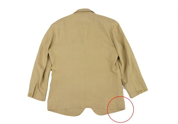 ISSEY MIYAKE MEN Linen Punching Stitch Jacket Beige Size M
