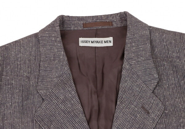 ISSEY MIYAKE MEN Cotton Faded Stripe Jacket Purple Size L