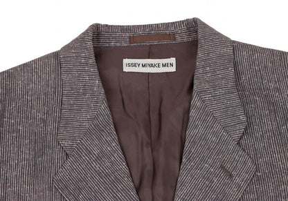ISSEY MIYAKE MEN Cotton Faded Stripe Jacket Purple Size L