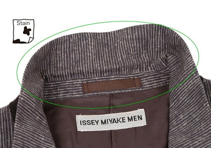 ISSEY MIYAKE MEN Cotton Faded Stripe Jacket Purple Size L