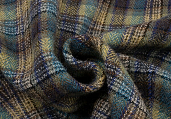 KENZO Wool Check Double-Breasted Jacket Green Size S