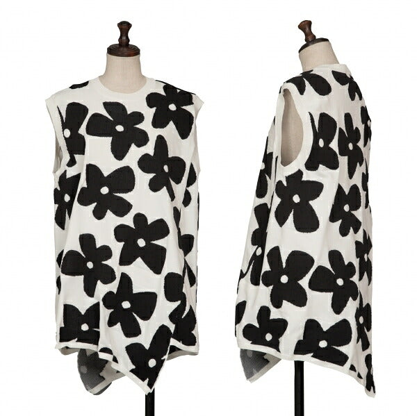 COMME des GARCONS 22SS Floral Top White/Black Size S