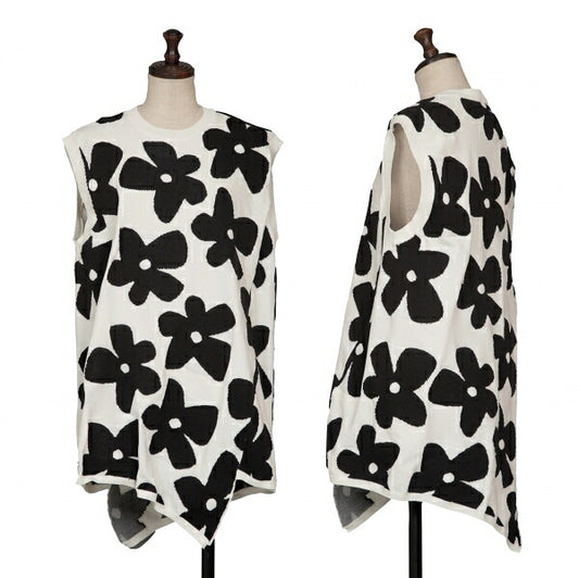COMME des GARCONS 22SS Floral Top White/Black Size S