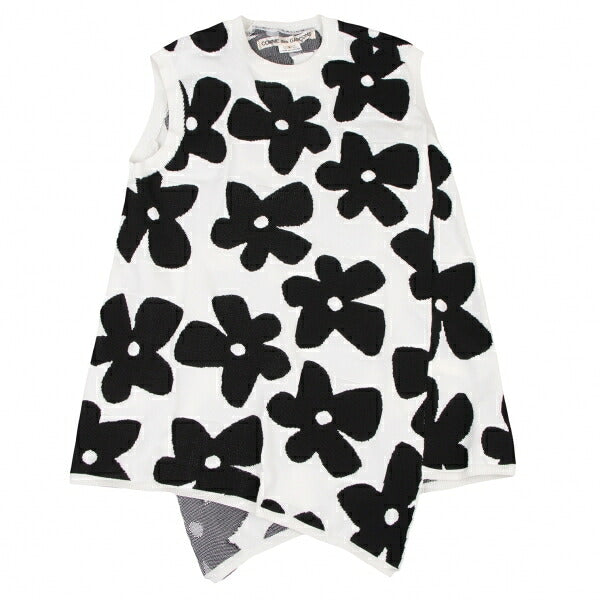 COMME des GARCONS 22SS Floral Top White/Black Size S