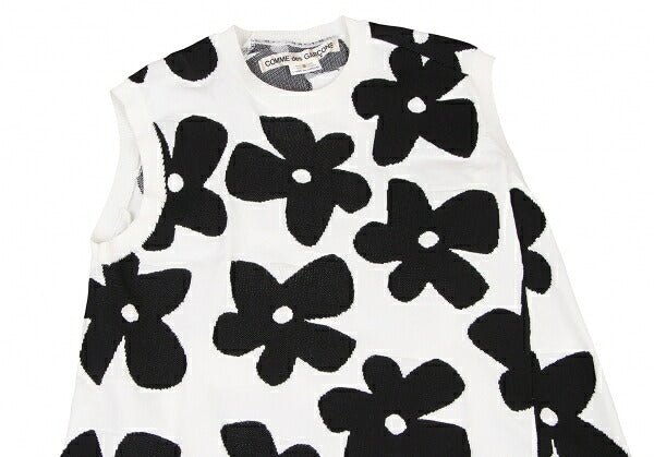 COMME des GARCONS 22SS Floral Top White/Black Size S