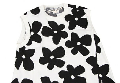 COMME des GARCONS 22SS Floral Top White/Black Size S