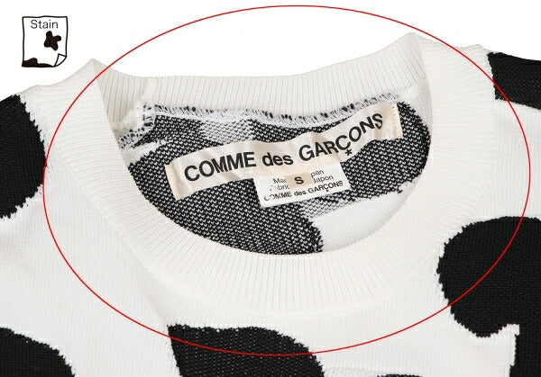 COMME des GARCONS 22SS Floral Top White/Black Size S