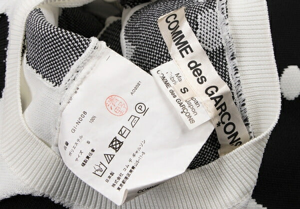 COMME des GARCONS 22SS Floral Top White/Black Size S