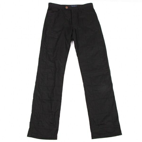 GAULTIER JEAN'S Checker Stitch Padded Jeans Black Size 46