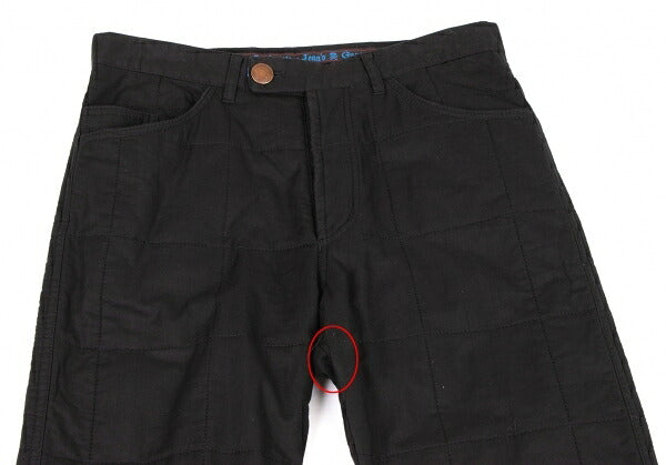 GAULTIER JEAN'S Checker Stitch Padded Jeans Black Size 46