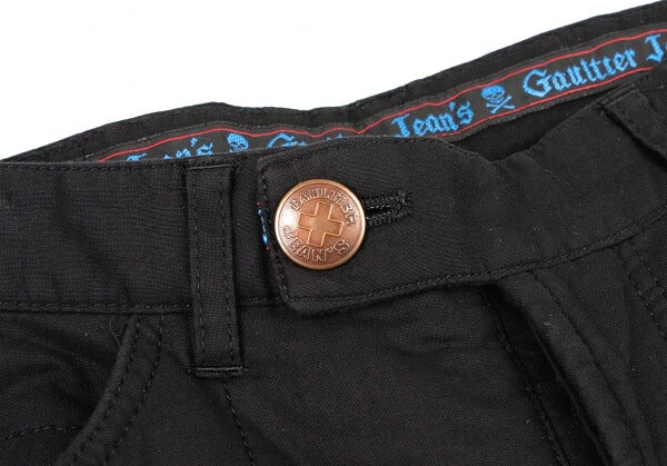 GAULTIER JEAN'S Checker Stitch Padded Jeans Black Size 46