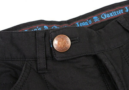 GAULTIER JEAN'S Checker Stitch Padded Jeans Black Size 46