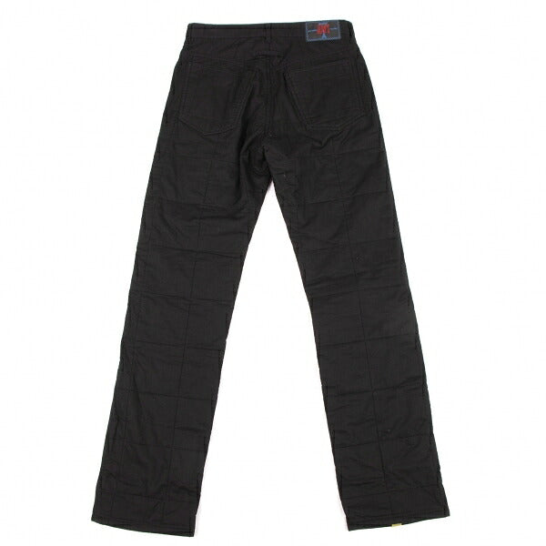 GAULTIER JEAN'S Checker Stitch Padded Jeans Black Size 46