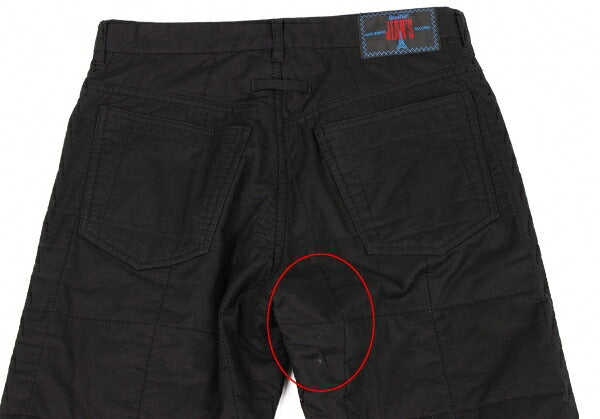 GAULTIER JEAN'S Checker Stitch Padded Jeans Black Size 46