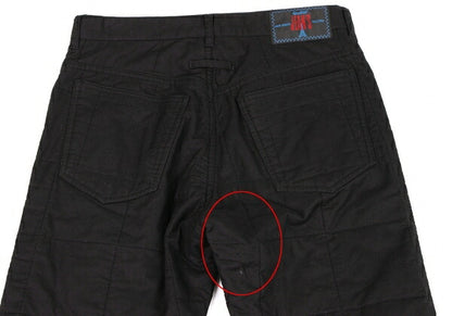 GAULTIER JEAN'S Checker Stitch Padded Jeans Black Size 46