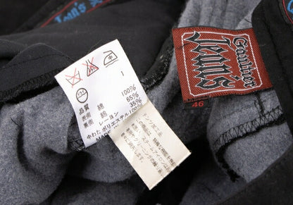 GAULTIER JEAN'S Checker Stitch Padded Jeans Black Size 46