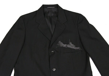Yohji Yamamoto POUR HOMME 02SS Wool Jacket Black Size 2