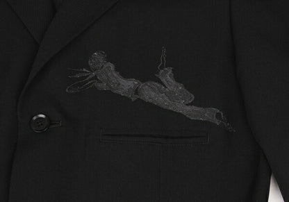 Yohji Yamamoto POUR HOMME 02SS Wool Jacket Black Size 2