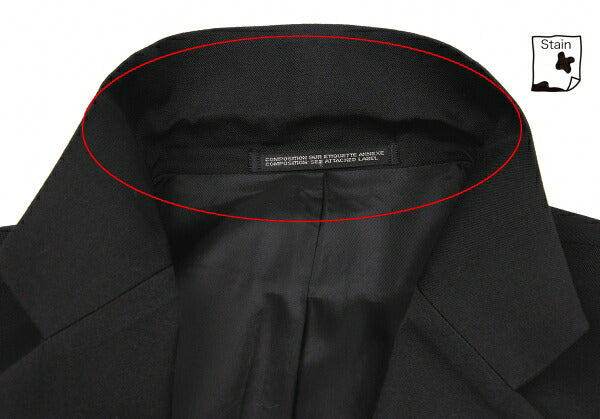 Yohji Yamamoto POUR HOMME 02SS Wool Jacket Black Size 2