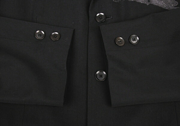 Yohji Yamamoto POUR HOMME 02SS Wool Jacket Black Size 2