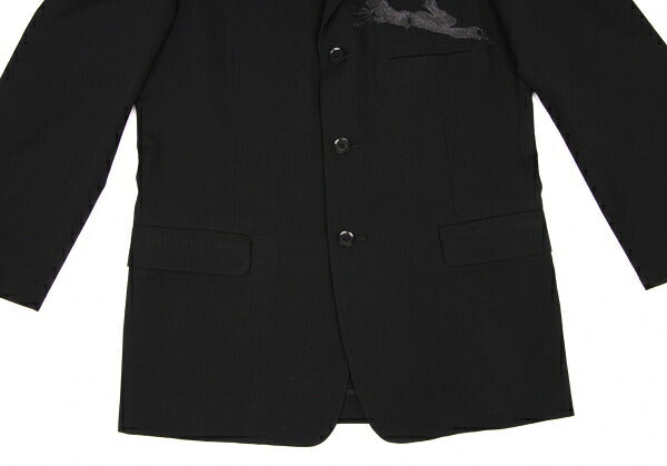 Yohji Yamamoto POUR HOMME 02SS Wool Jacket Black Size 2