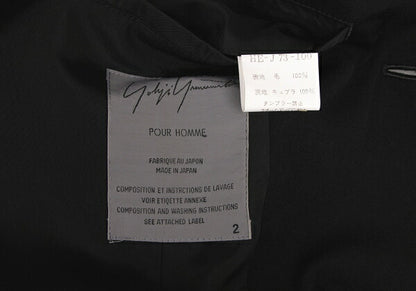 Yohji Yamamoto POUR HOMME 02SS Wool Jacket Black Size 2