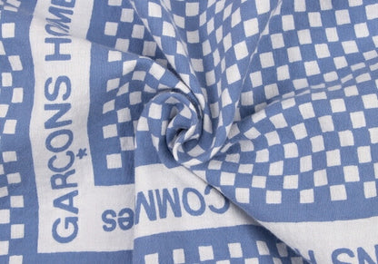 COMME des GARCONS HOMME Logo Checker Open Shirt Blue Size L