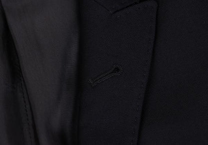 EMPORIO ARMANI Glossy Wool Peaked Lapel Jacket Navy Size 46