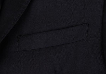 EMPORIO ARMANI Glossy Wool Peaked Lapel Jacket Navy Size 46