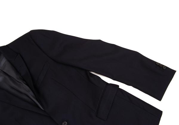 EMPORIO ARMANI Glossy Wool Peaked Lapel Jacket Navy Size 46