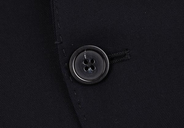 EMPORIO ARMANI Glossy Wool Peaked Lapel Jacket Navy Size 46