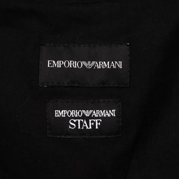 EMPORIO ARMANI Glossy Wool Tapered Slacks Navy Size 46