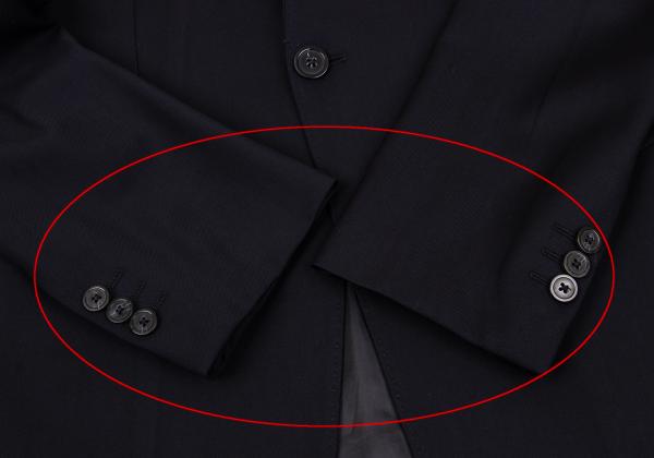 EMPORIO ARMANI Glossy Wool Suit Navy Size 46